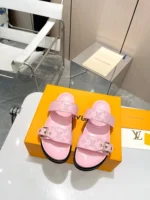 Louis Vuitton Bom Dia Flat Comfort Mule Light Pink