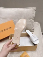 Louis Vuitton LV Capri Flat Mule White