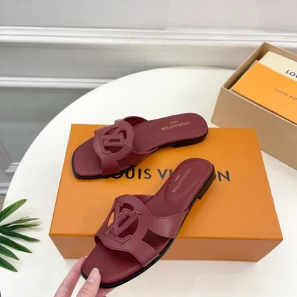 Louis Vuitton LV Isola Flat Mule Bordeaux Red