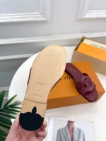 Louis Vuitton LV Isola Flat Mule Bordeaux Red