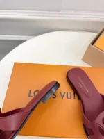 Louis Vuitton LV Isola Flat Mule Bordeaux Red