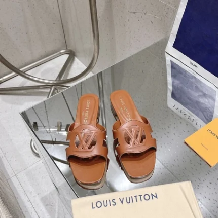 Louis Vuitton LV Isola Flat Mule Cognac Brown