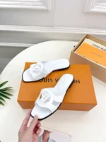 Louis Vuitton LV Isola Flat Mule White