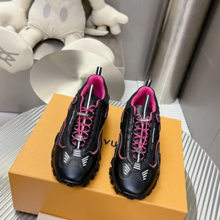 Louis Vuitton LV Rush Black and Pink Sneaker