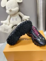 Louis Vuitton LV Rush Black and Pink Sneaker