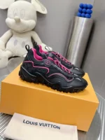 Louis Vuitton LV Rush Black and Pink Sneaker
