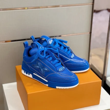 Louis Vuitton LV Skate Blue Grained Calf Leather Sneaker