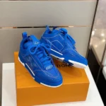 Louis Vuitton LV Skate Blue Grained Calf Leather Sneaker