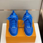 Louis Vuitton LV Skate Blue Grained Calf Leather Sneaker
