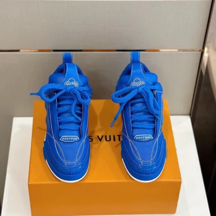 Louis Vuitton LV Skate Blue Grained Calf Leather Sneaker