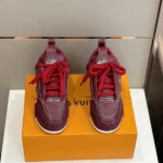 Louis Vuitton LV Skate Bordeaux Red Grained Calf Leather Sneaker