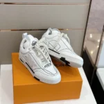 Louis Vuitton LV Skate Grey Grained Calf Leather Sneaker