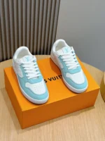 Louis Vuitton LV Stadium White and Vert d'Eau Green Sneaker
