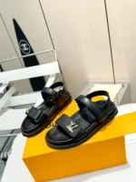Louis Vuitton LV Sunset Flat Comfort Sandal Black