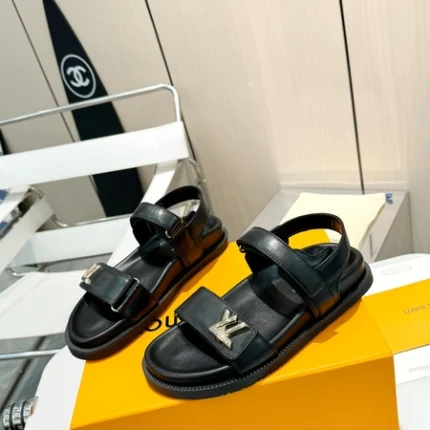 Louis Vuitton LV Sunset Flat Comfort Sandal Black