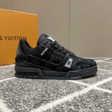 Louis Vuitton LV Trainer Black Monogram Denim Sneaker