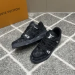 Louis Vuitton LV Trainer Black Monogram Denim Sneaker