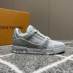 Louis Vuitton LV Trainer Grey Monogram Denim Sneaker