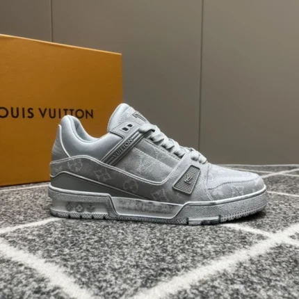 Louis Vuitton LV Trainer Grey Monogram Denim Sneaker