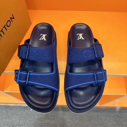Louis Vuitton LV Trainer Mules Dark Blue