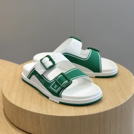 Louis Vuitton LV Trainer Mules Green