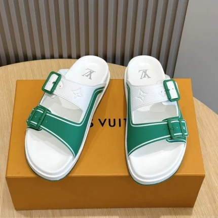 Louis Vuitton LV Trainer Mules Green