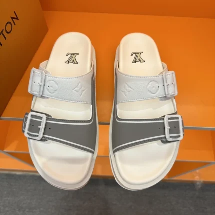 Louis Vuitton LV Trainer Mules Silver