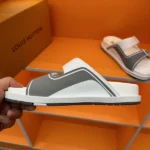 Louis Vuitton LV Trainer Mules Silver