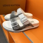 Louis Vuitton LV Trainer Mules Silver