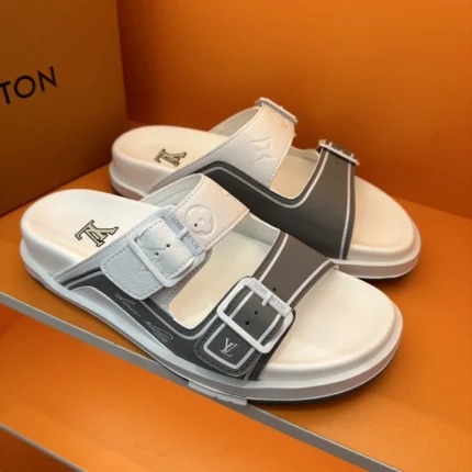 Louis Vuitton LV Trainer Mules Silver