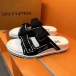 Louis Vuitton LV Trainer Mules White Black