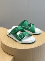 Louis Vuitton LV Trainer Mules in Green