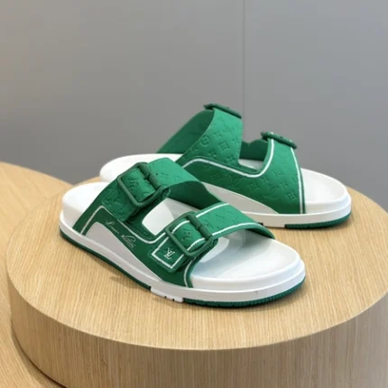 Louis Vuitton LV Trainer Mules in Green