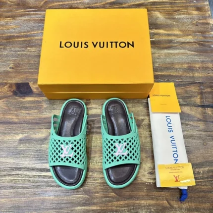 Louis Vuitton LV Waffle Mule Green