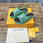 Louis Vuitton LV Waffle Mule Green