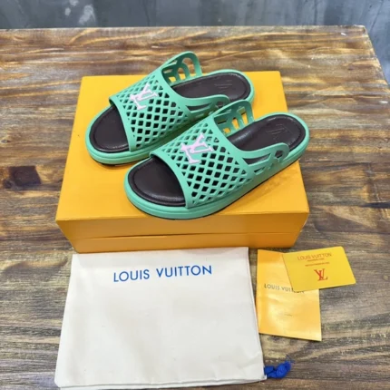 Louis Vuitton LV Waffle Mule Green