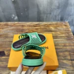 Louis Vuitton LV Waffle Mule Green