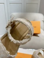 Louis Vuitton Maya Flatform Sandal Beige
