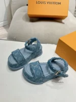 Louis Vuitton Maya Flatform Sandal Light Blue