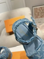 Louis Vuitton Maya Flatform Sandal Light Blue