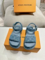 Louis Vuitton Maya Flatform Sandal Light Blue