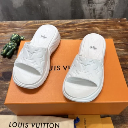 Louis Vuitton Pool 55 Flat Comfort Mule White