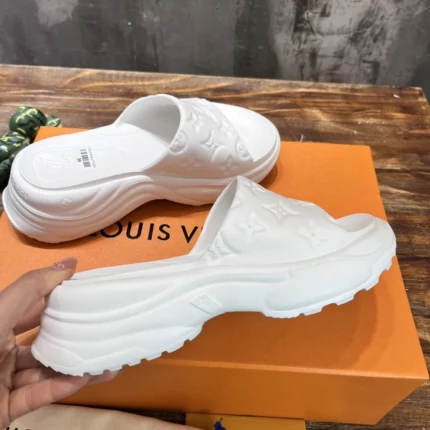 Louis Vuitton Pool 55 Flat Comfort Mule White