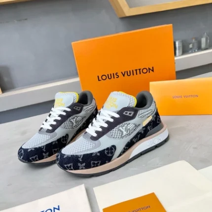 Louis Vuitton Run Away Black Monogram Denim Sneaker