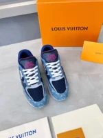 Louis Vuitton Run Away Blue Monogram Denim Sneaker