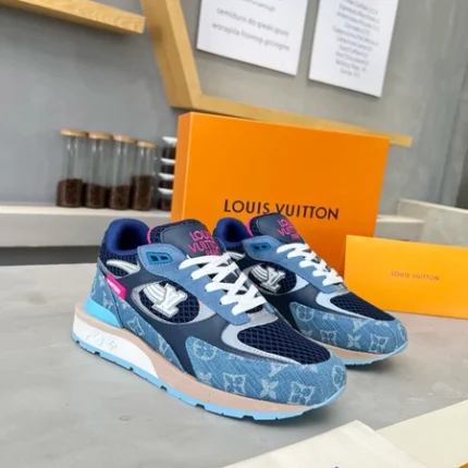 Louis Vuitton Run Away Blue Monogram Denim Sneaker