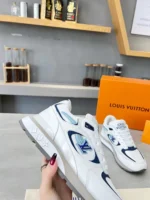 Louis Vuitton Run Away White and Blue Sneaker