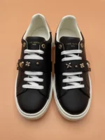 Louis Vuitton Time Out Black Calf Leather Sneaker