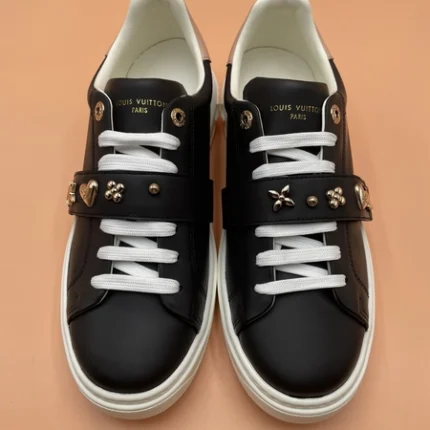 Louis Vuitton Time Out Black Calf Leather Sneaker