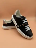 Louis Vuitton Time Out Black Calf Leather Sneaker
